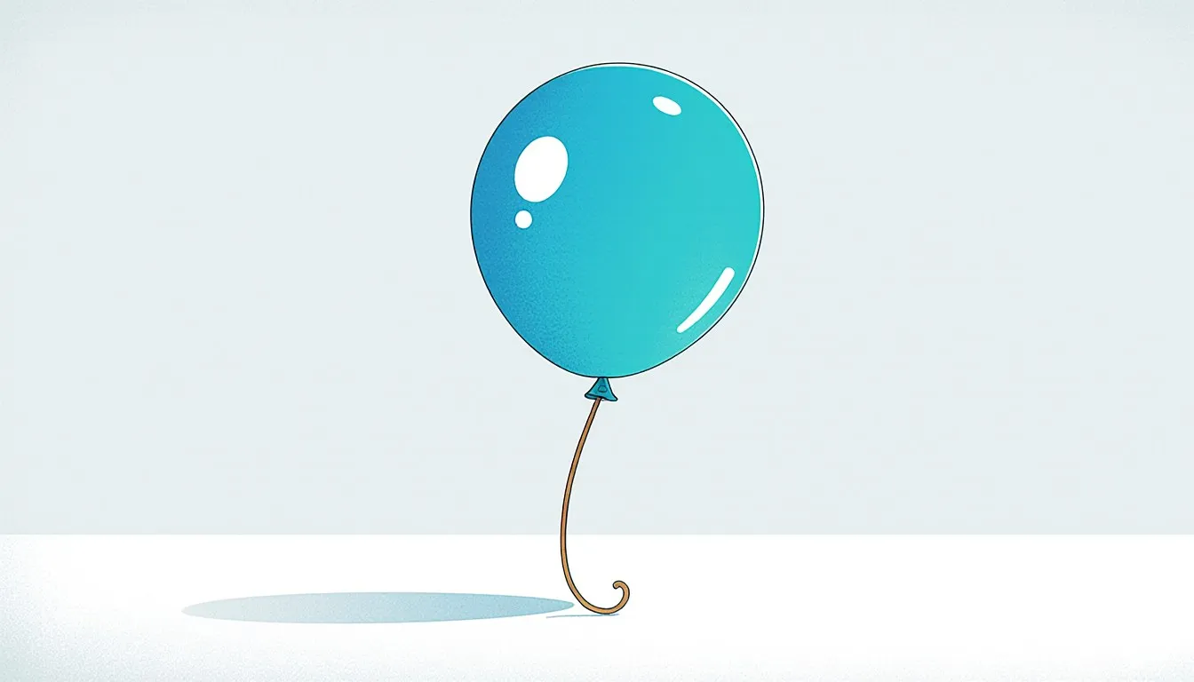 A wooden skewer piercing straight through an inflated balloon without popping it, a classic simple science experiment