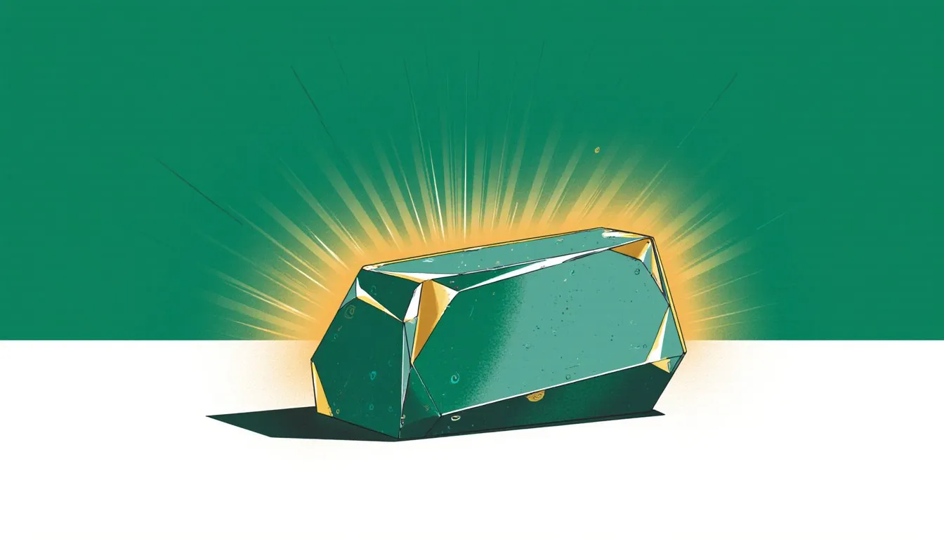 A solid aluminum ingot radiating heat, illustrating the metal's melting point