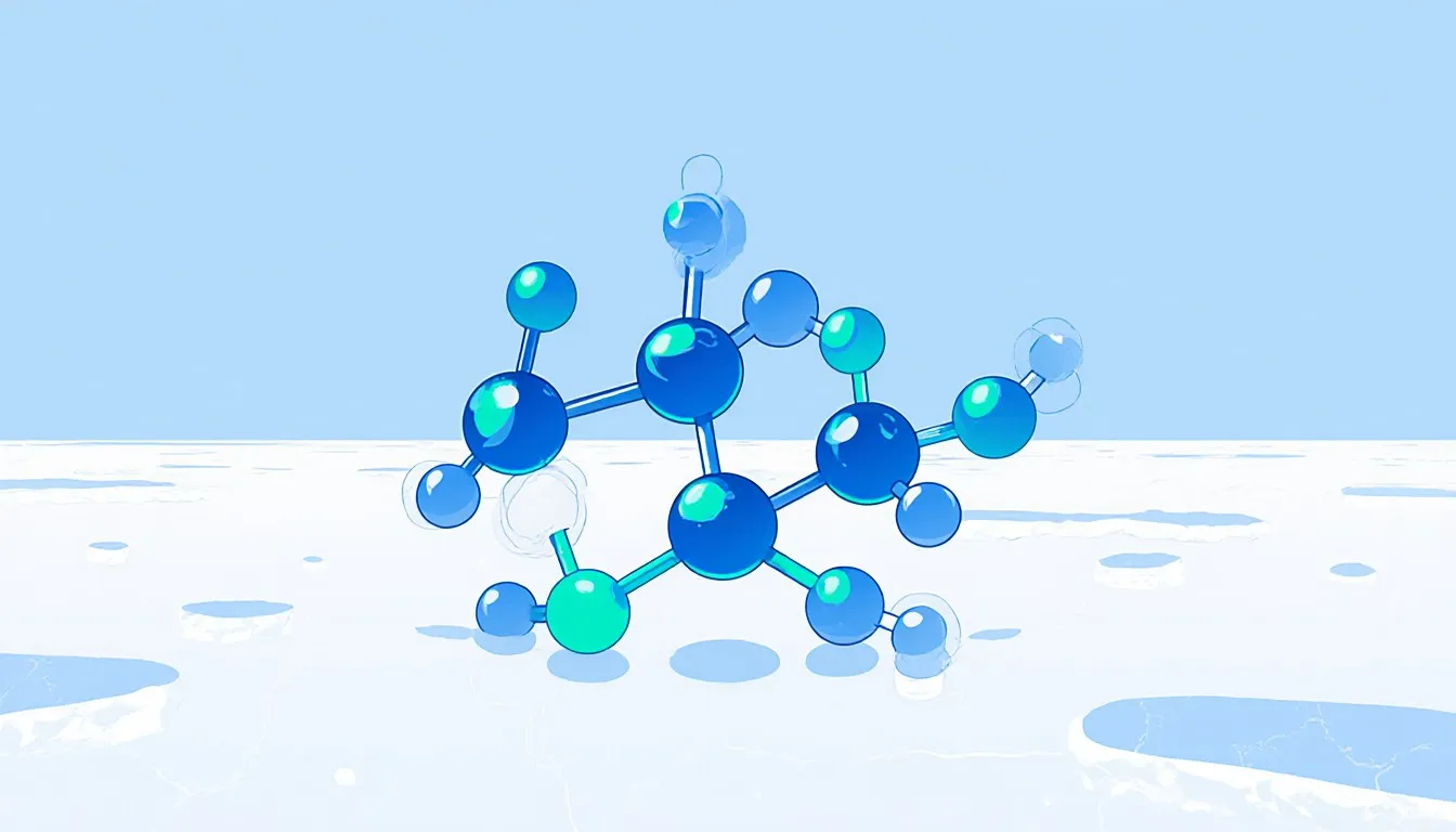 Three amino acid molecules shown as ball-and-stick chemical structures grouped together