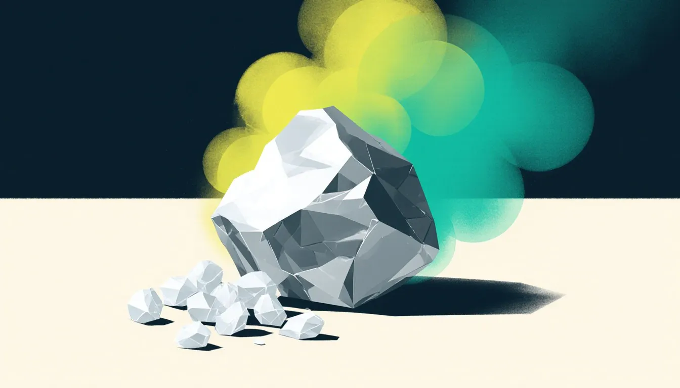 Illustration of silvery sodium metal reacting with yellow-green chlorine gas to form crystalline salt
