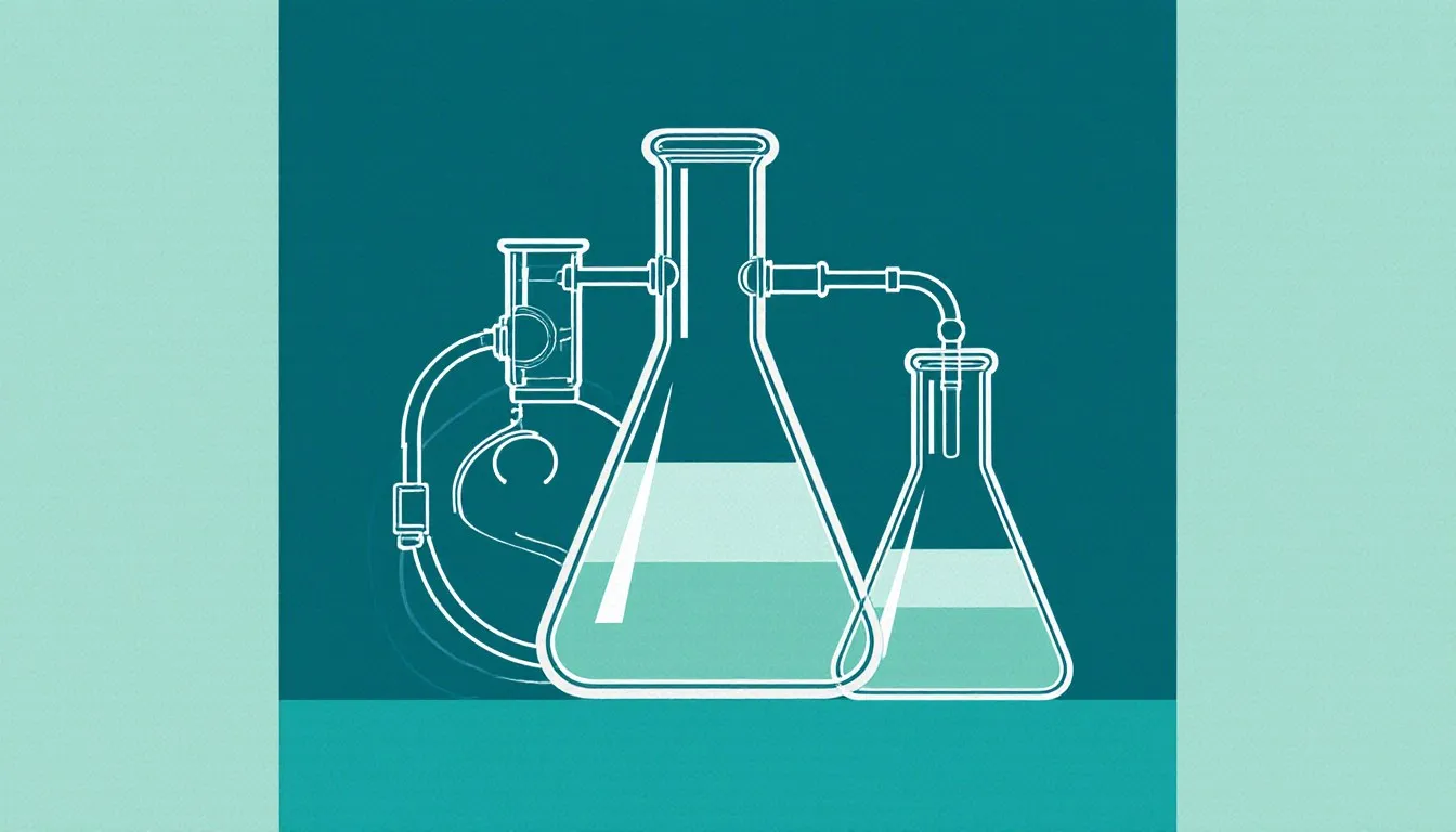 Laboratory distillation apparatus with two separated liquid layers in the receiving flask