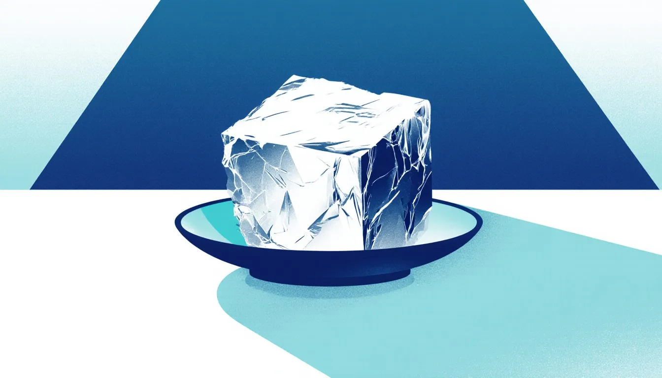 A freshly cut chunk of silvery sodium metal with a bright gleaming face, resting alone on a small dish.