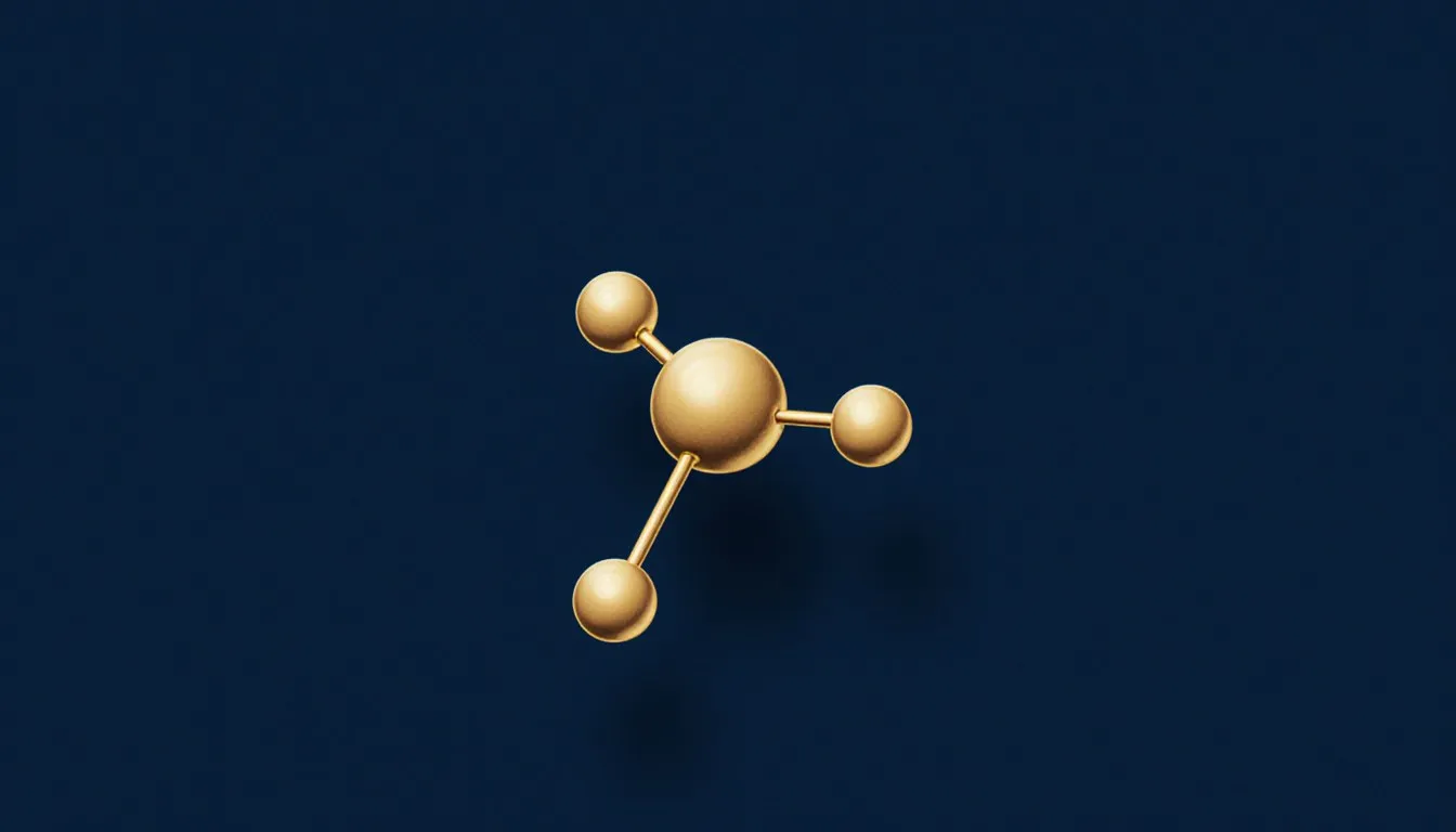 A ball-and-stick model of a water molecule, showing two hydrogen atoms covalently bonded to a central oxygen atom