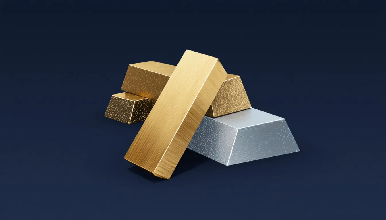 Three metal ingots with differing tones and textures, representing distinct types of alloys