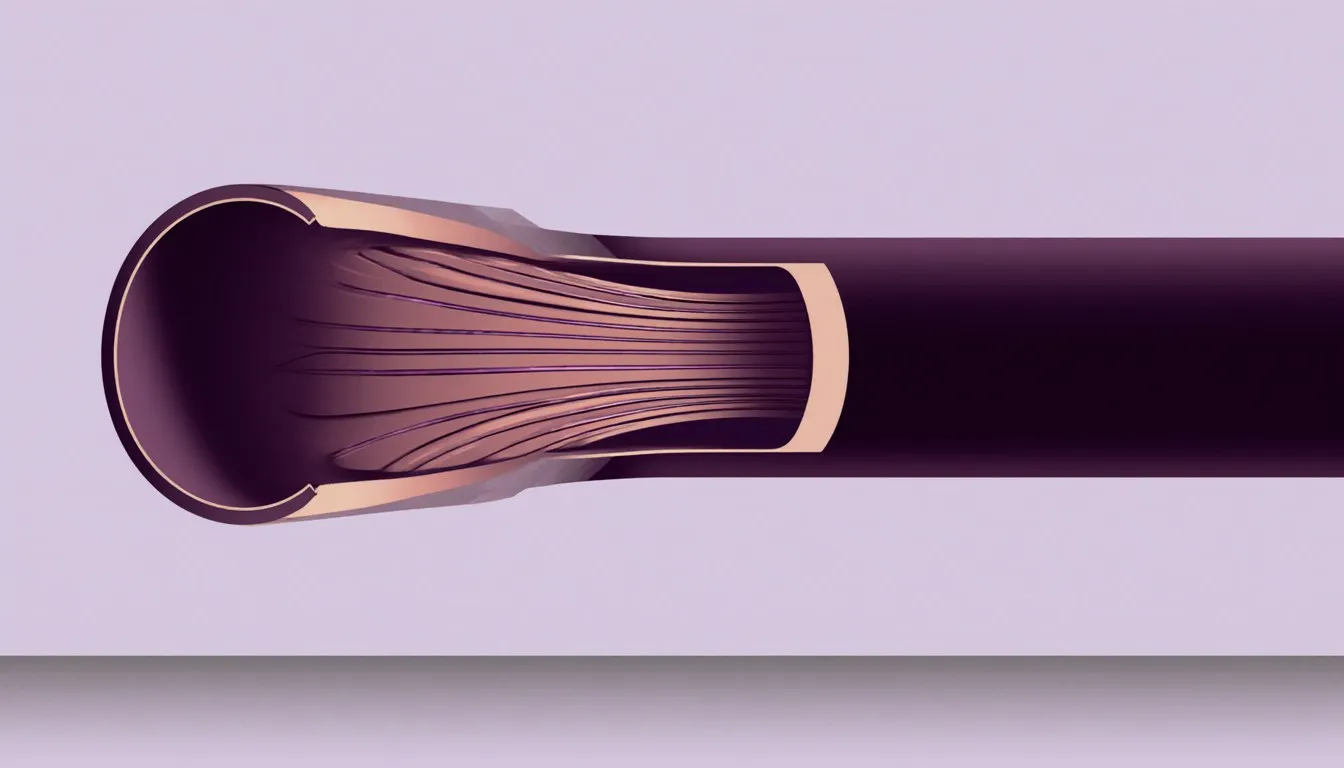 Illustration of a Venturi tube, a pipe narrowing to a constricted throat where flow lines bunch tightly together