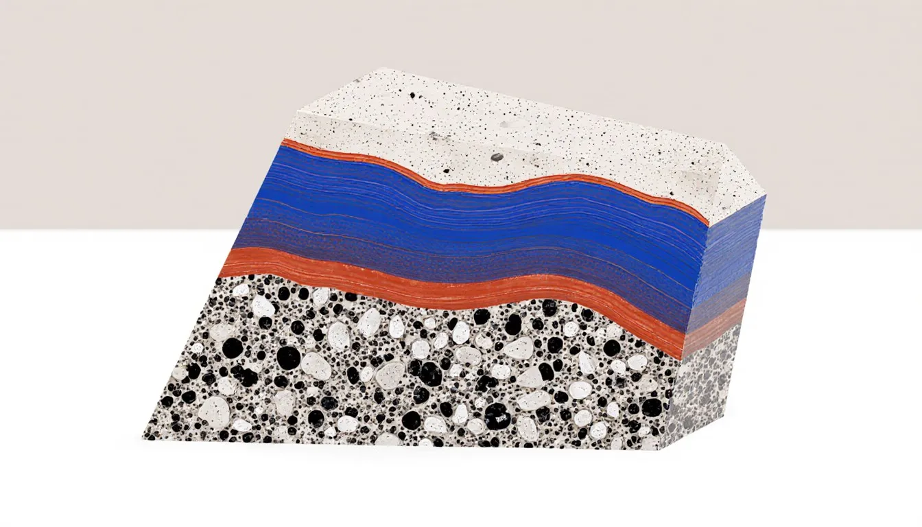 Cross-section of a rock layer showing graded bedding, with coarse grains at the base fining upward into silt