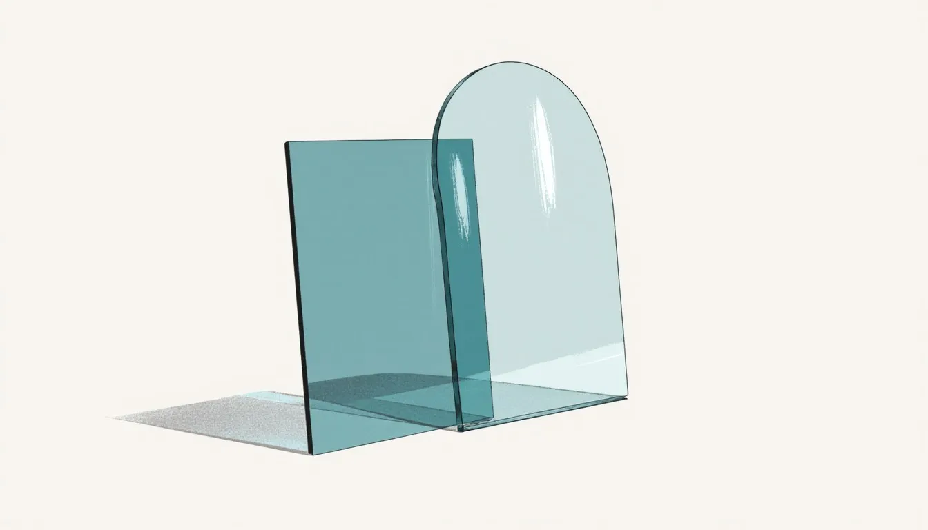 Two clear plastic panels side by side, comparing polycarbonate and acrylic sheet materials