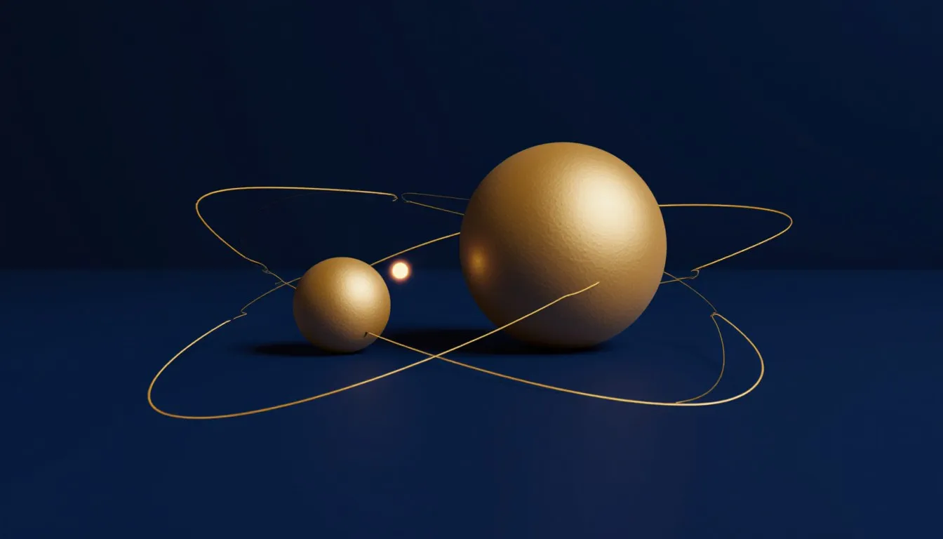 Two bonded spherical atomic forms linked by curved lines of electrostatic attraction, with an electron transferring between