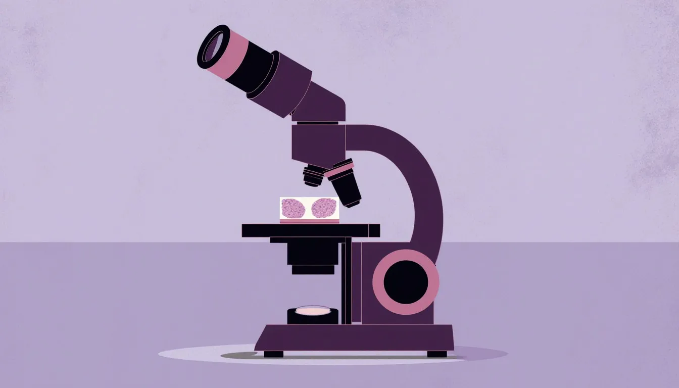 Illustration of a compound light microscope showing its eyepiece, arm, stage, and objective lenses
