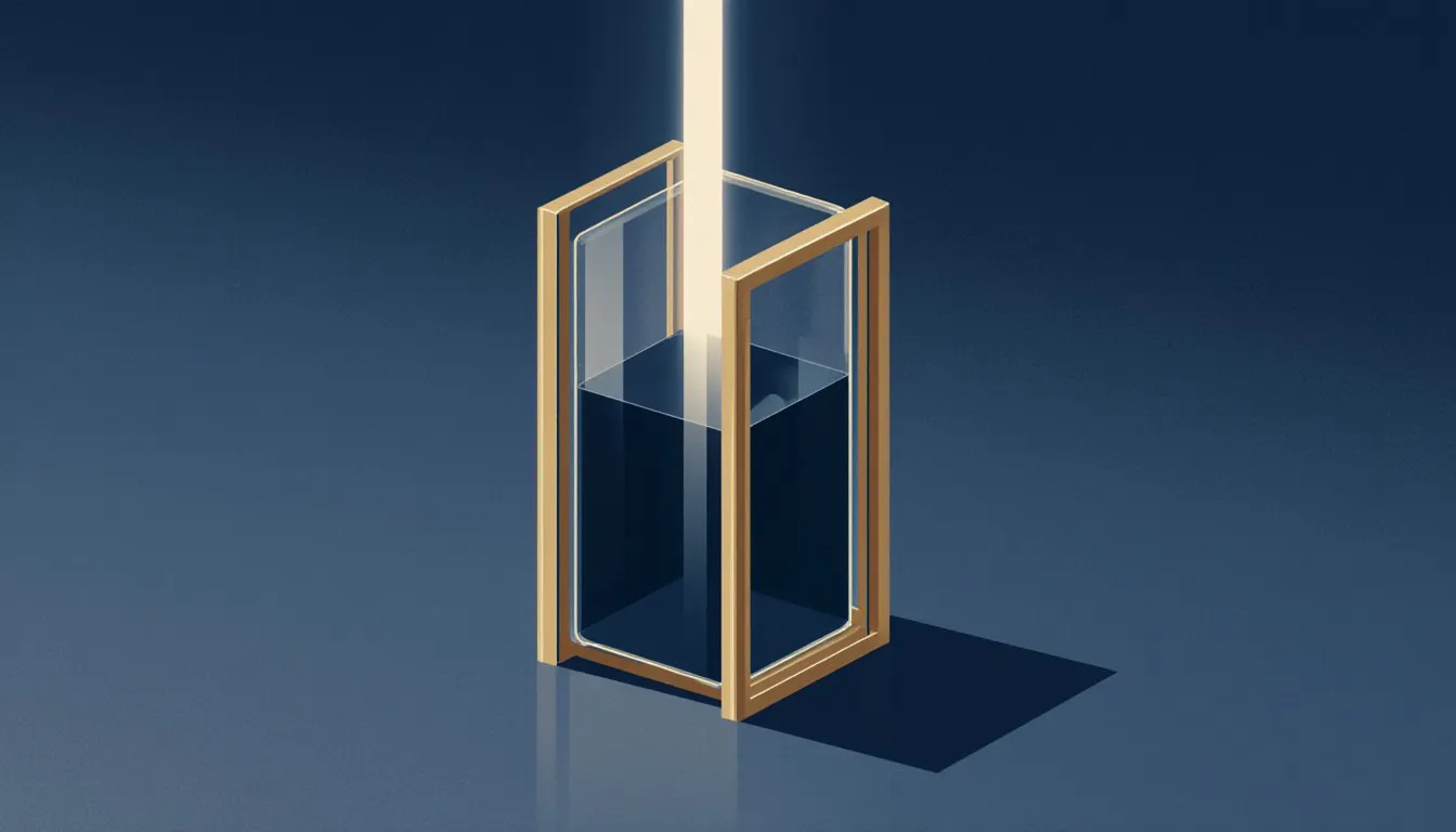 A cuvette of colored solution with a light beam passing through and dimming, illustrating molar absorptivity
