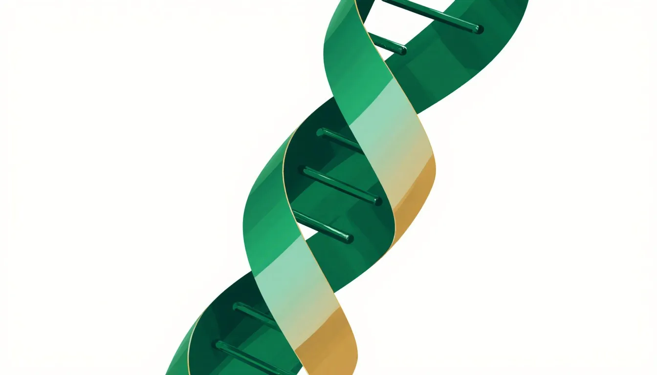 Stylized double-helix strand representing XNA, the synthetic DNA-like molecule invented in 2012