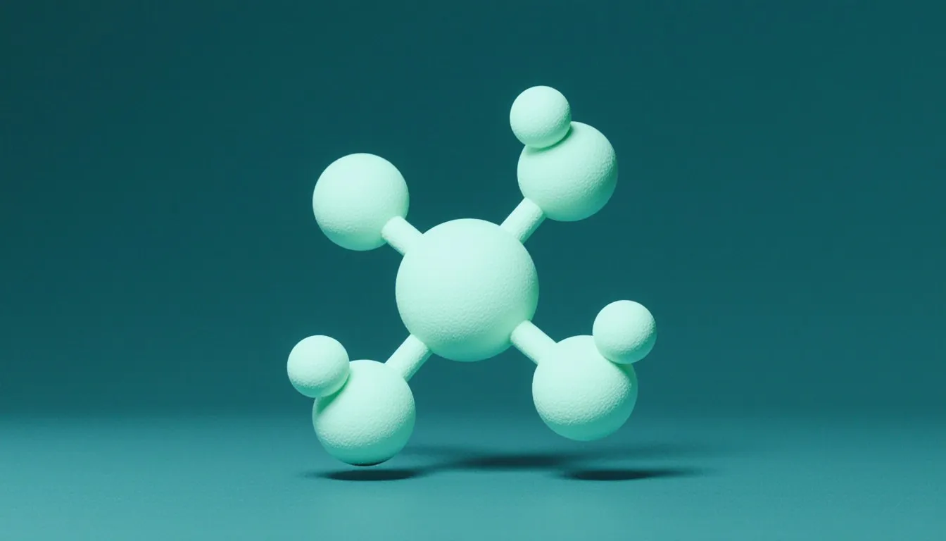 Illustration of a phosphoric acid molecule showing its tetrahedral arrangement of phosphorus, oxygen, and hydrogen atoms