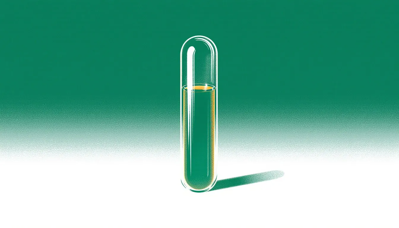 A sealed glass tube of krypton gas glowing with its faint characteristic light