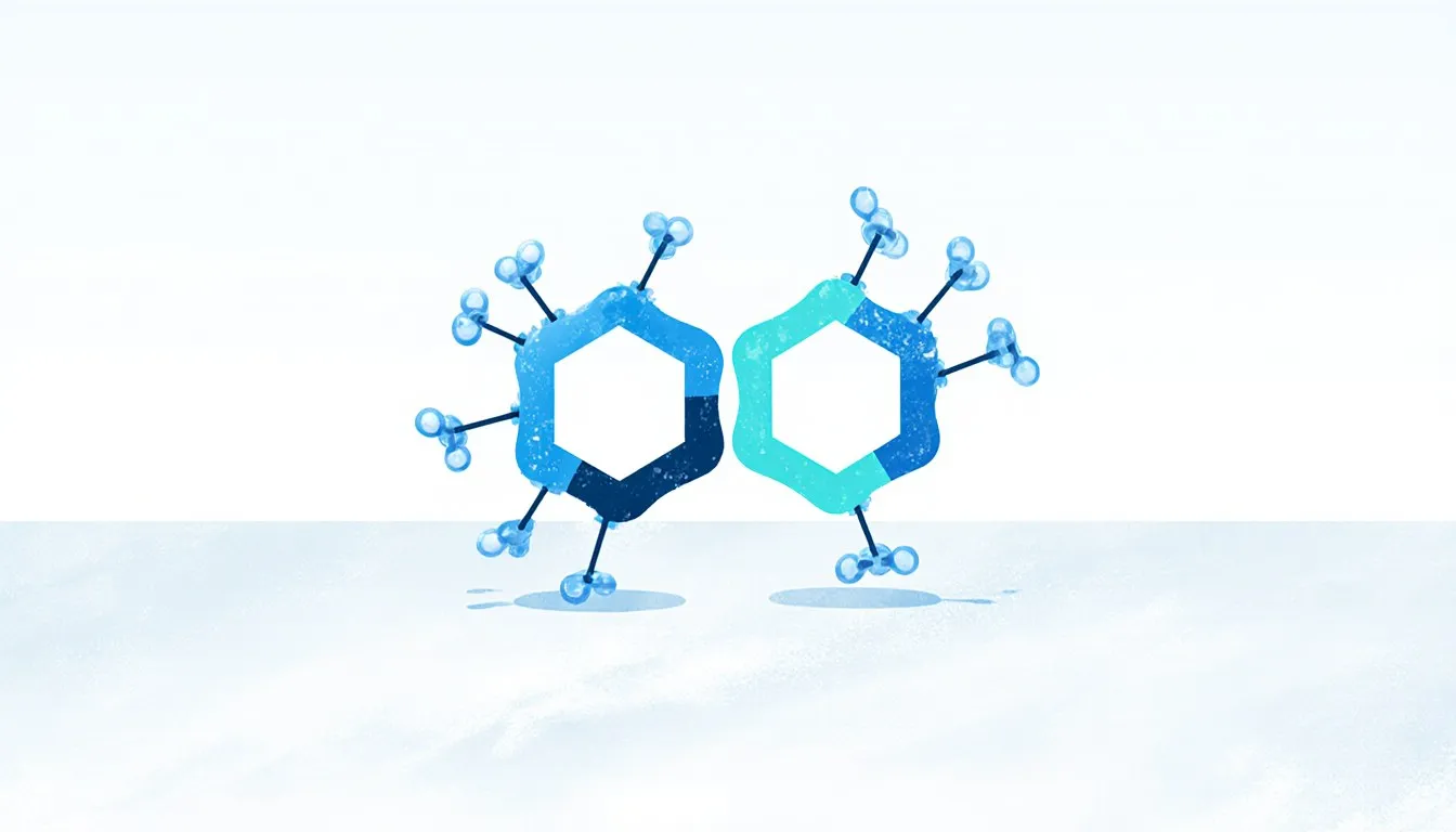 Two five-membered sugar ring structures shown side by side, representing ribose and deoxyribose