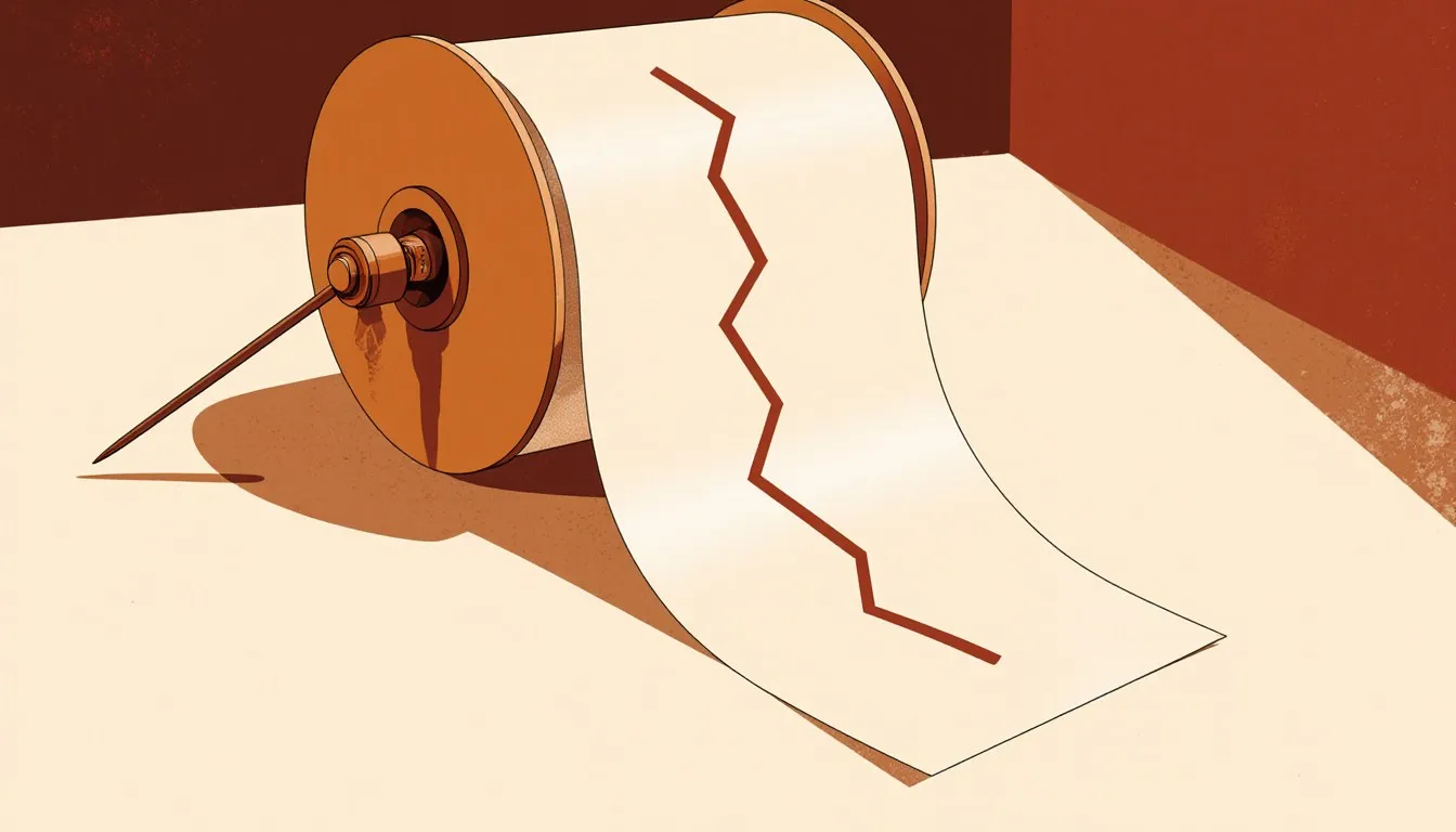A seismograph needle tracing a jagged waveform across paper, illustrating how earthquake magnitude is recorded