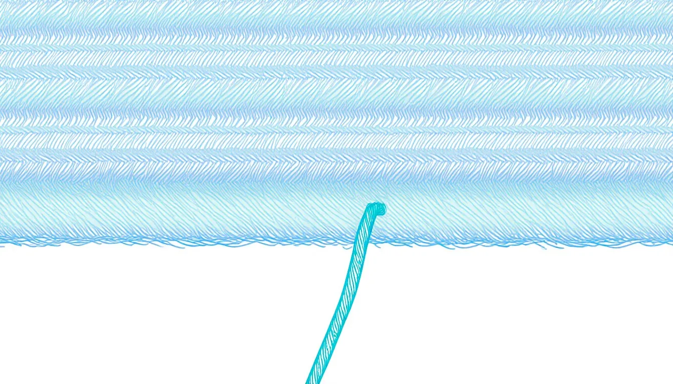 A single thread traced through a woven fabric, representing one life woven into the larger social pattern