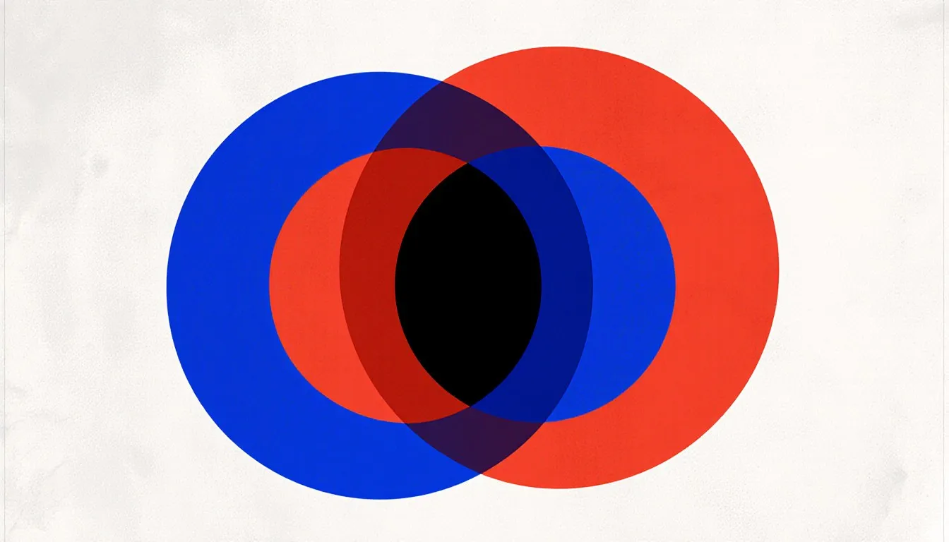Three overlapping circles forming a classic Venn diagram with shared intersecting regions