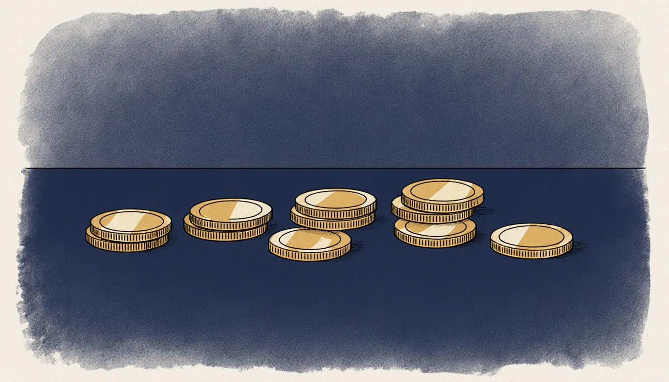 Seven round counters arranged in a single unbroken row, illustrating what makes a prime number indivisible